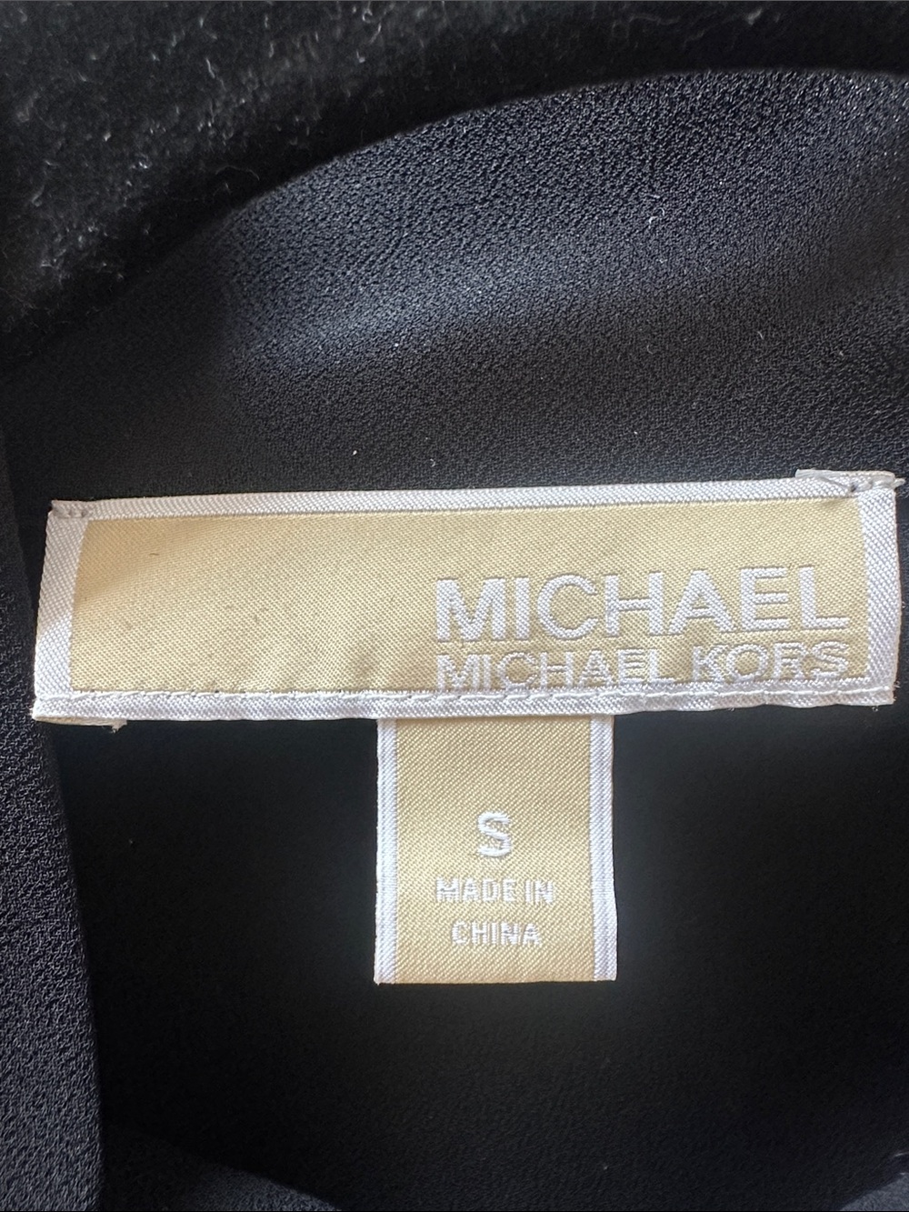 MICHAEL Michael Kors Black Sheer Tie-Neck Blouse - Picture 3 of 4